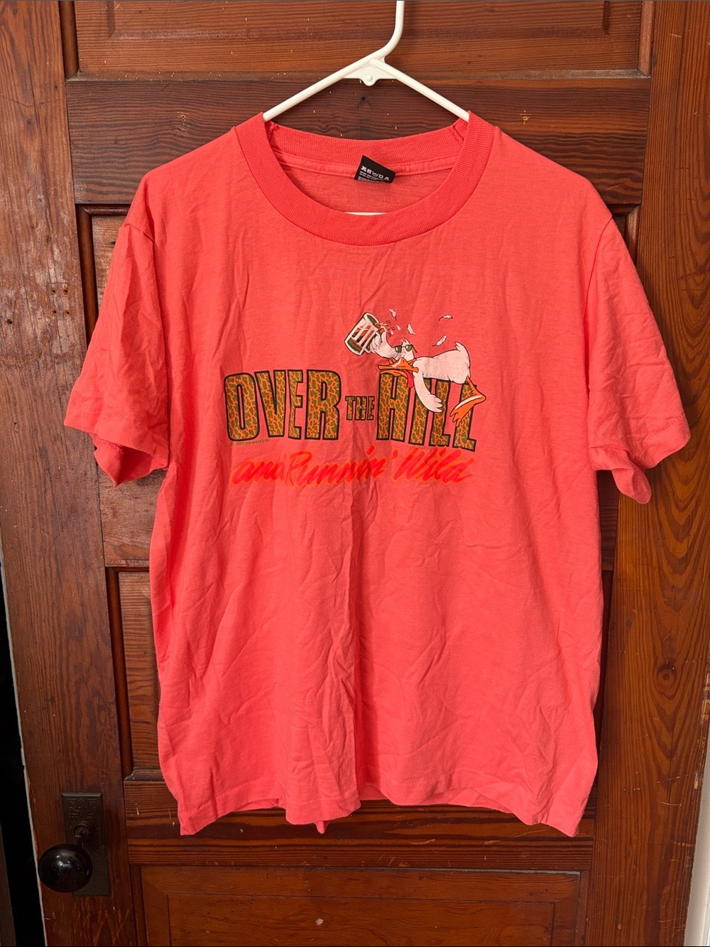 Vintage Over the Hill and Running Wild Tee Men’s Size L Single Stitch